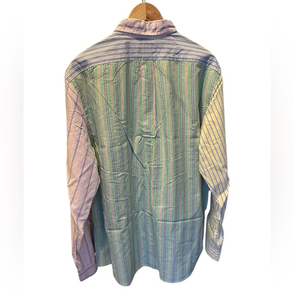 NWT POLO RALPH LAUREN Men Long Sleeve Multi Color Striped Button Oxford XXL $138 - Picture 3 of 13